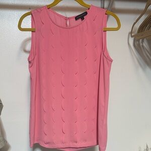Banana Republic Pink Textured Sleeveless Blouse